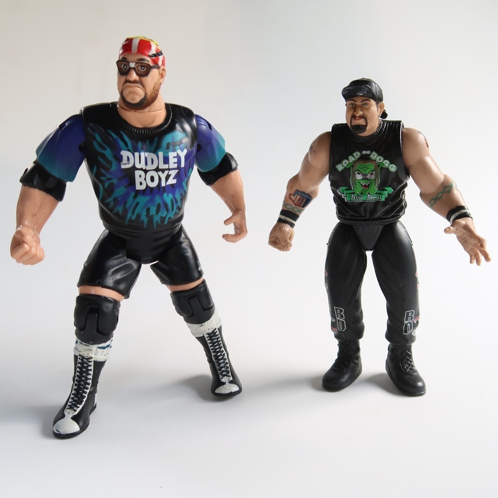 Bubba Ray Dudley vs Road Dogg Jesse J WWE Wrestling Figure Vintage Jakks lot WWF